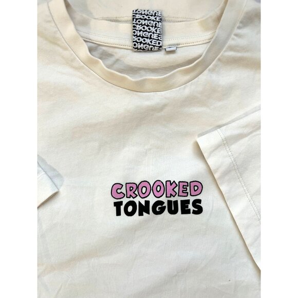 Crooked Tongues Fox In A Box Graphic Short Sleeve T Shirt In Cream White S - Picture 4 of 8